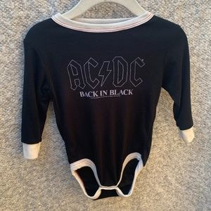 AC/DC Back In Black Kids Onsie 3 Months